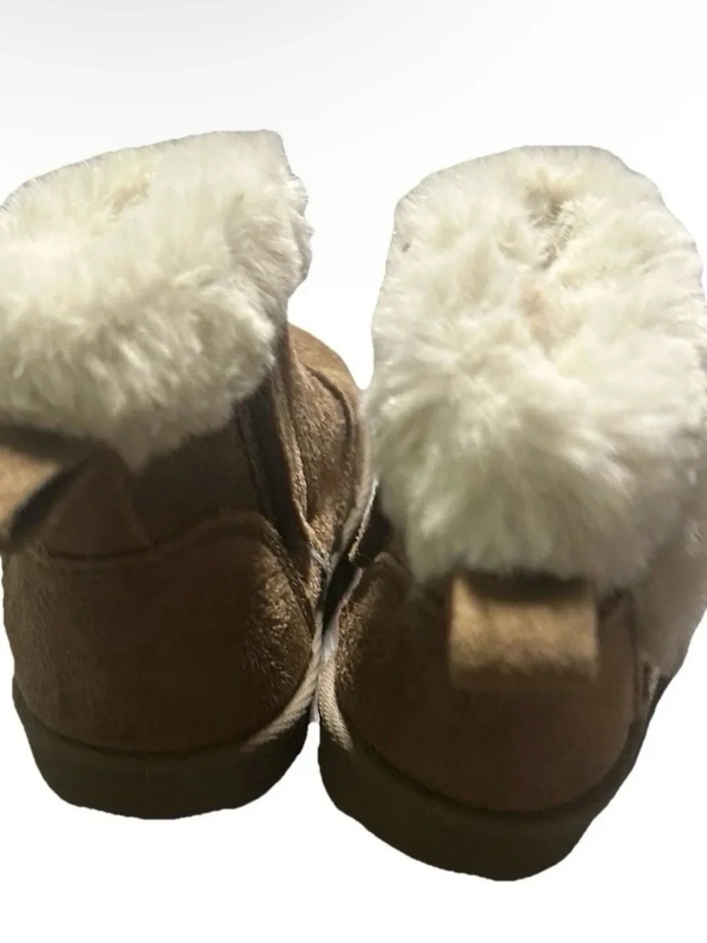 Toddler Girl Wonder Nation Chestnut Brown Boots Faux Fur Size 3 Winter